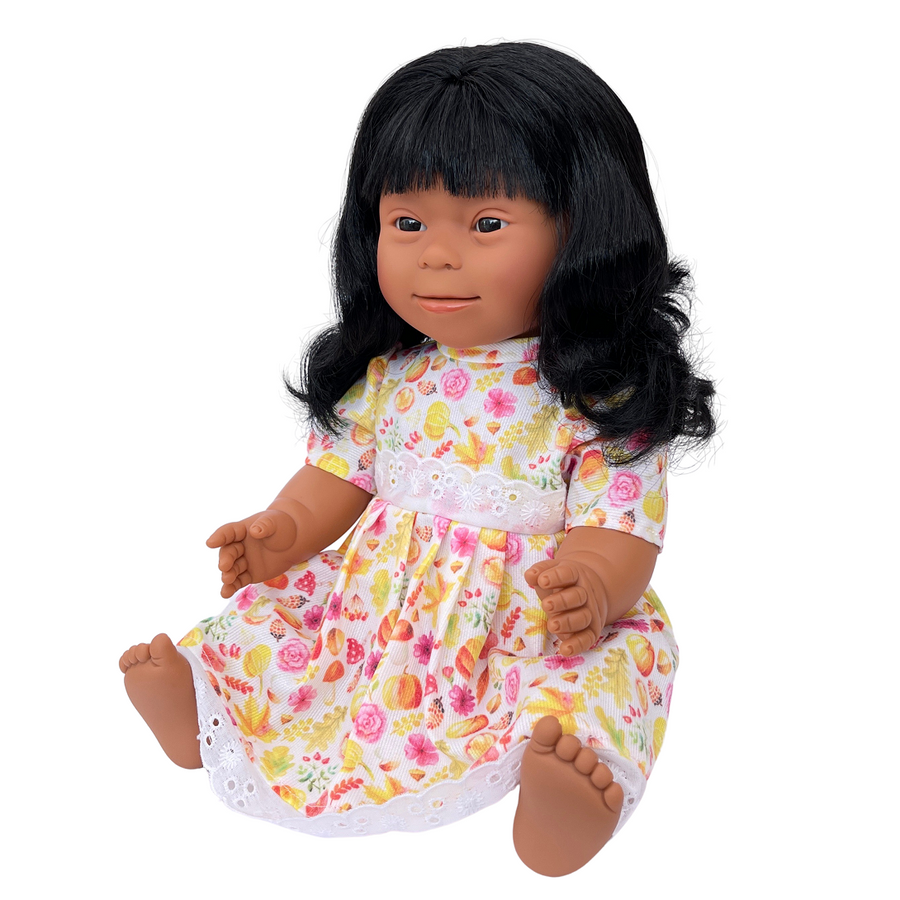 hispanic girl with down syndrome features - 38cm