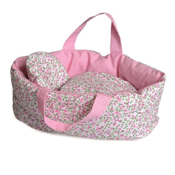 pink floral doll carrier - large – The Small Folk