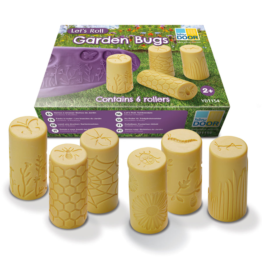garden and bugs dough rollers