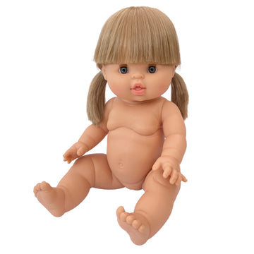 caucasian blonde baby girl - paige - 34cm
