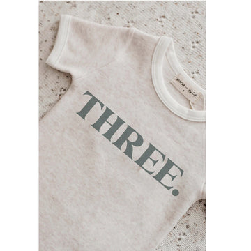 'three' birthday tee; ocean