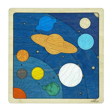 wooden solar system puzzle
