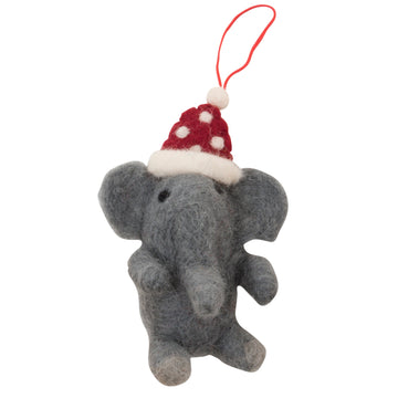 elephant felt christmas decoration