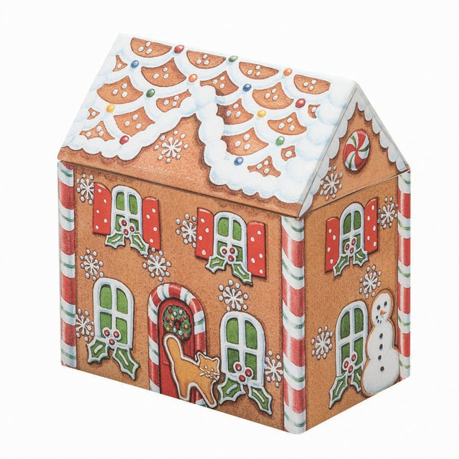 gingerbread house christmas tin; large