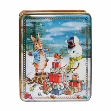 peter rabbit christmas tin; large