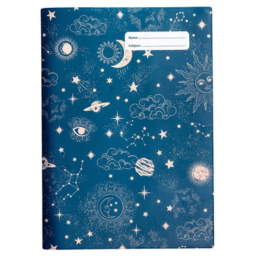 a4 school book cover; celestial