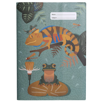 a4 school book cover; rainforest
