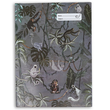 a4 school book cover; monkeys