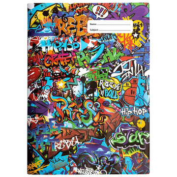 a4 school book cover; street art