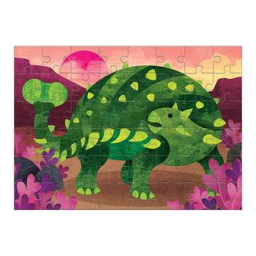 ankylosaurus dinosaur mini puzzle - 48 piece