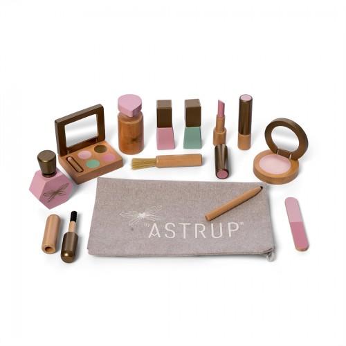 wooden makeup set
