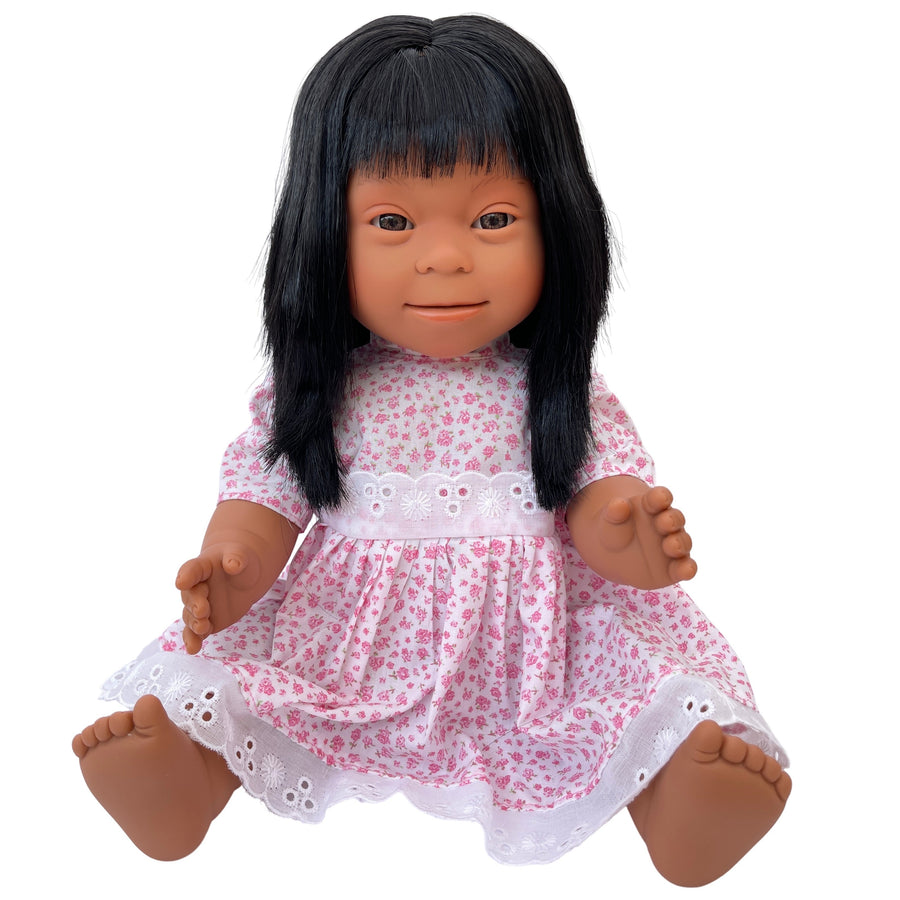 hispanic girl with down syndrome features - 38cm