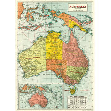 vintage-style poster - map of australia