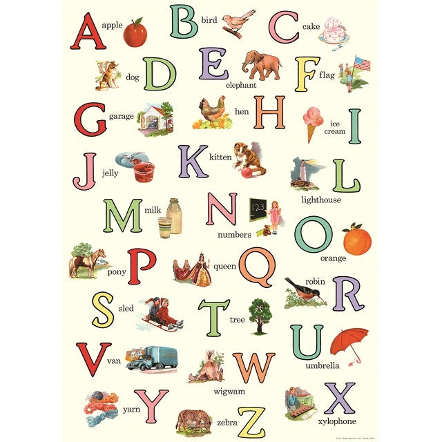 vintage-style poster - alphabet