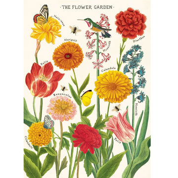 vintage-style poster - flower garden