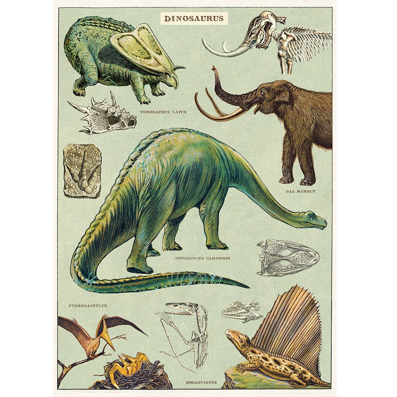 vintage-style poster - dinosaurs