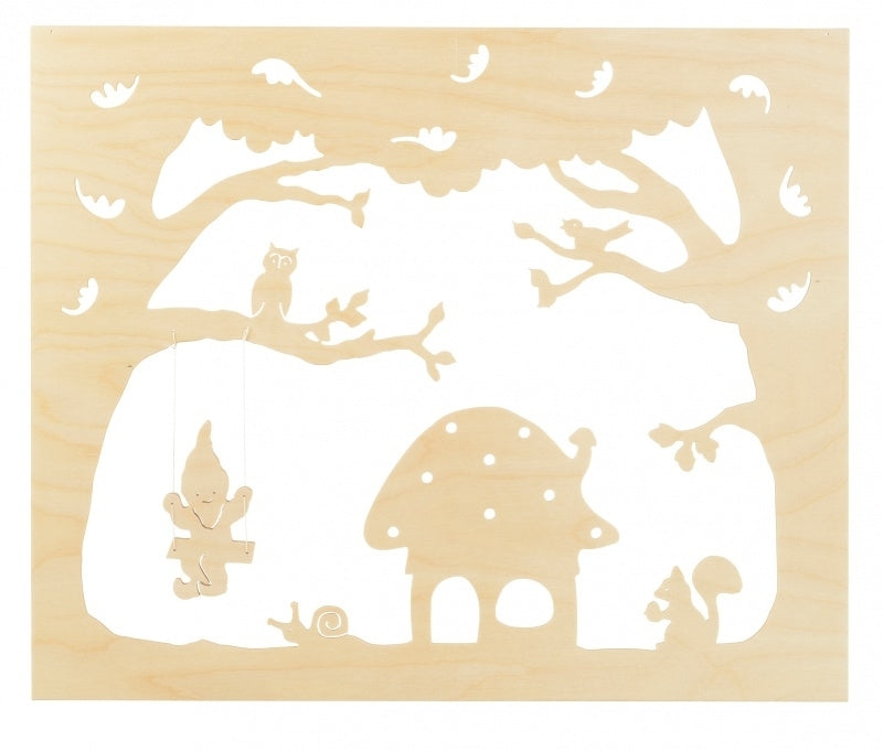 small wooden autumn silhouette