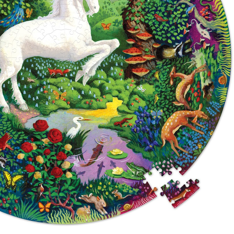 unicorn dreams round puzzle - 500 piece