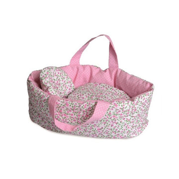 pink floral doll carrier - small