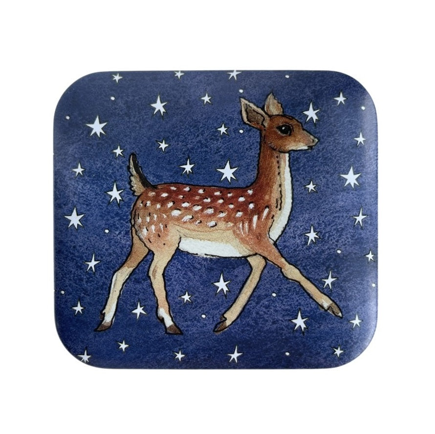 winter animals pocket tin; deer
