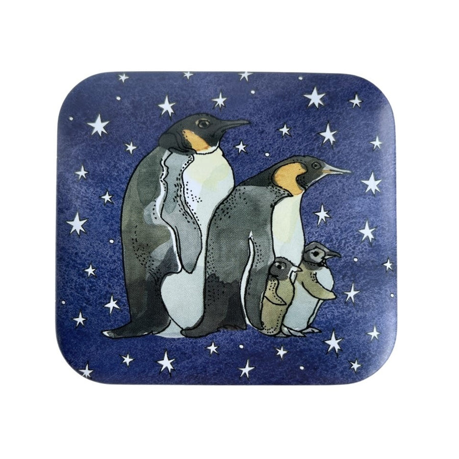 winter animals pocket tin; penguin