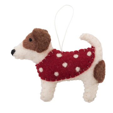 beagle dog felt christmas decoration