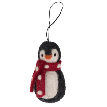 penguin felt christmas decoration