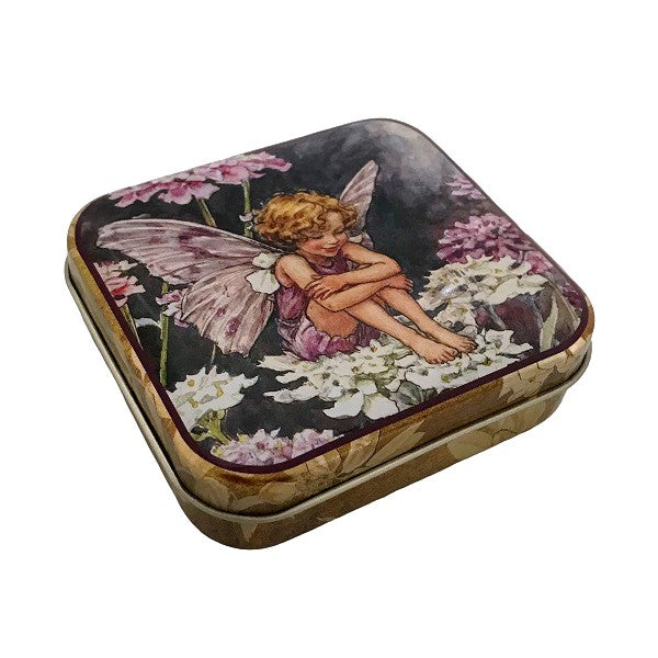 flower fairy pocket tin; candy tuft