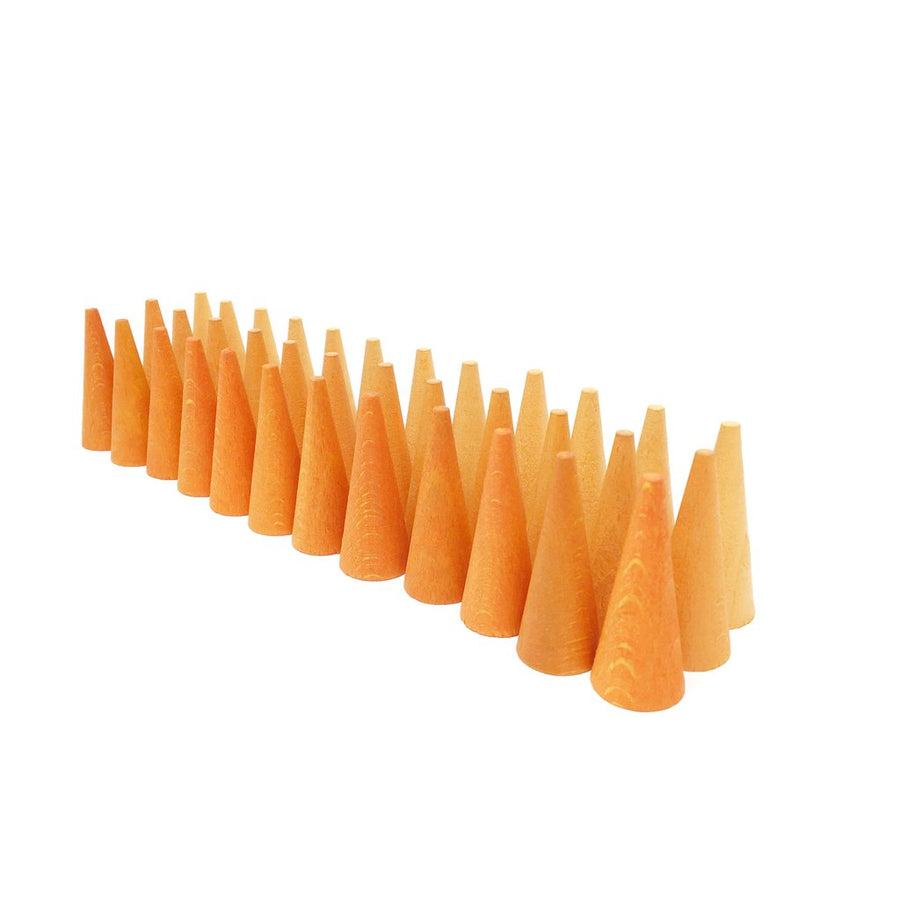 cones (orange) - mandala loose parts