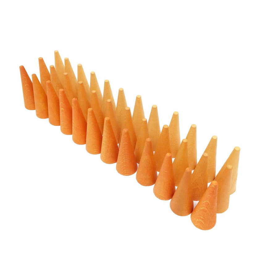 cones (orange) - mandala loose parts