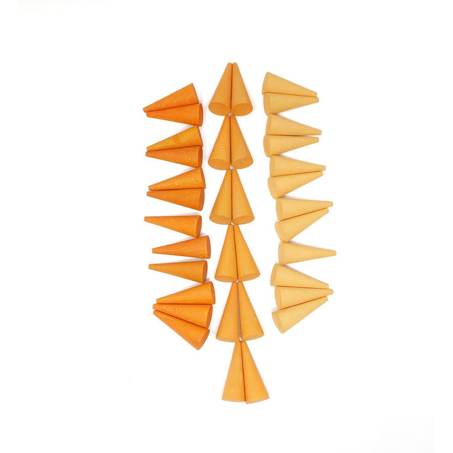 cones (orange) - mandala loose parts