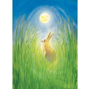 hare and the moon postcard