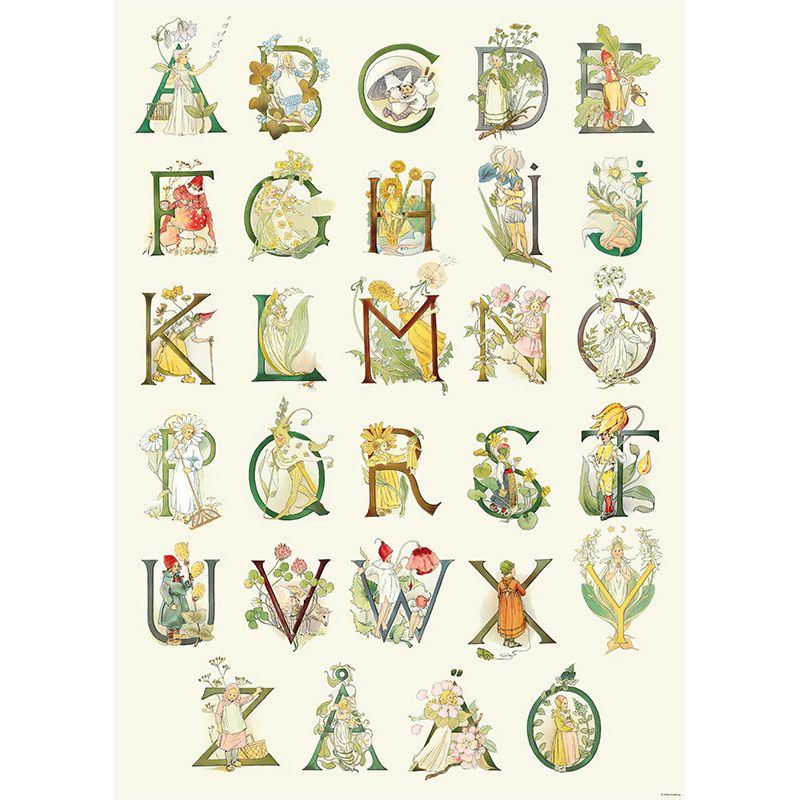 alphabet postcard