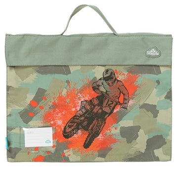 library/book bag; camo biker