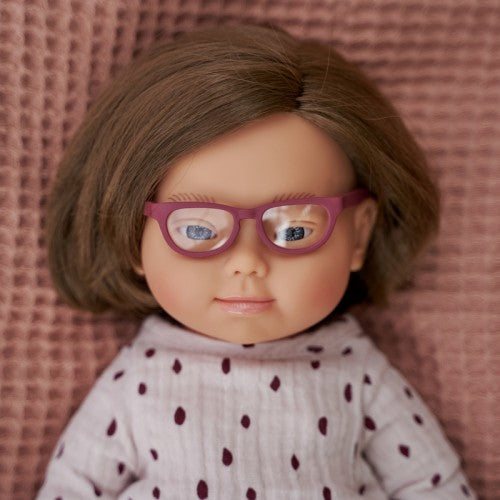 doll's glasses - terracotta