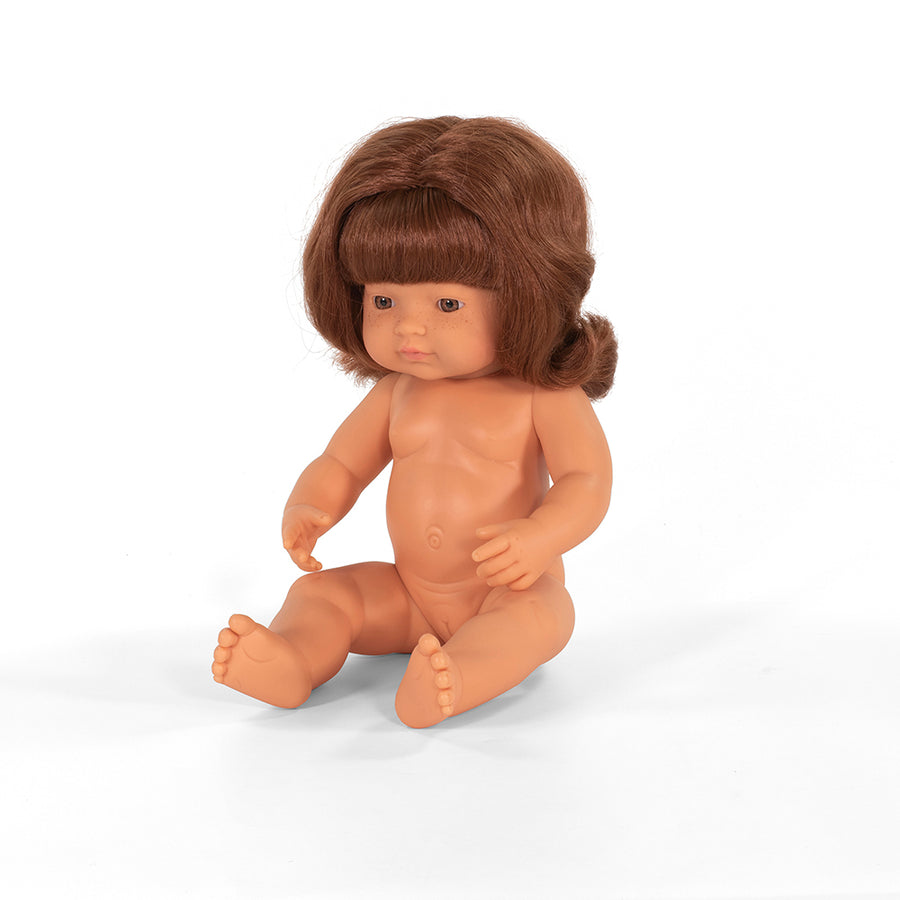caucasian red hair girl doll - 38cm
