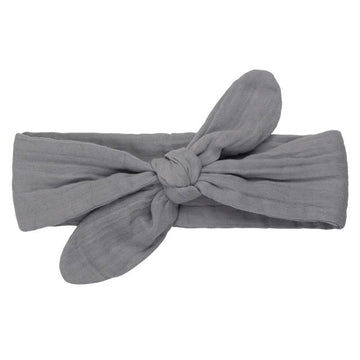 romy bow headband - stone grey