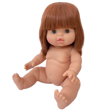 caucasian red hair baby girl - kelly - 34cm