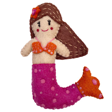 mermaid with brown hair