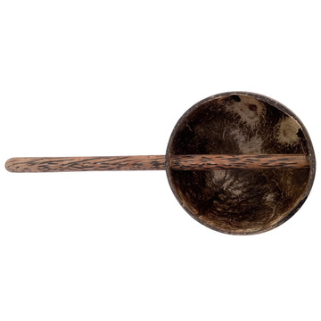 solid coconut scoop; short handle