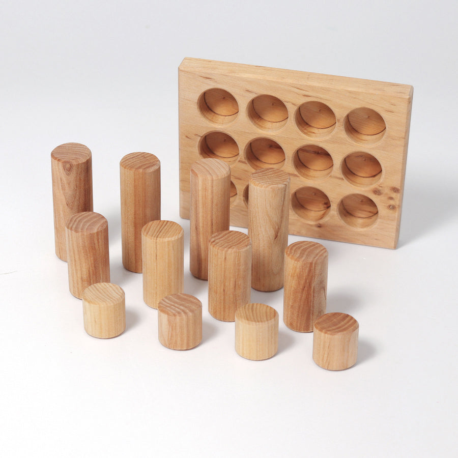 small stacking rollers - natural