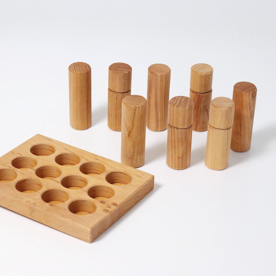 small stacking rollers - natural