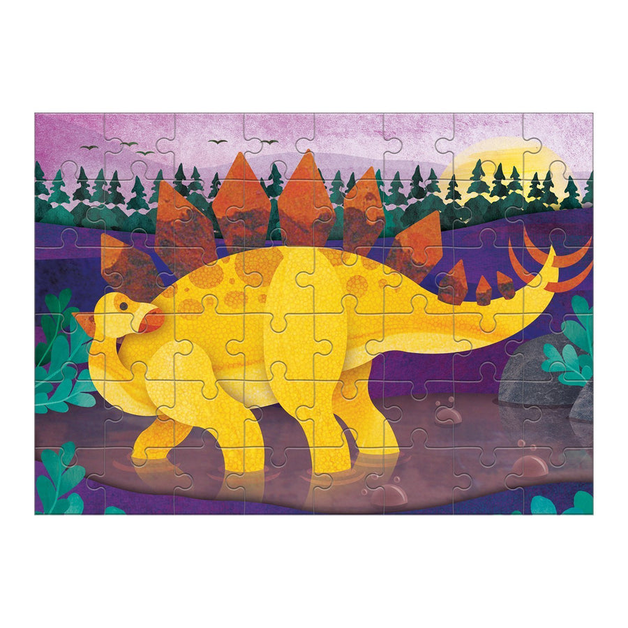 stegosaurus dinosaur mini puzzle - 48 piece