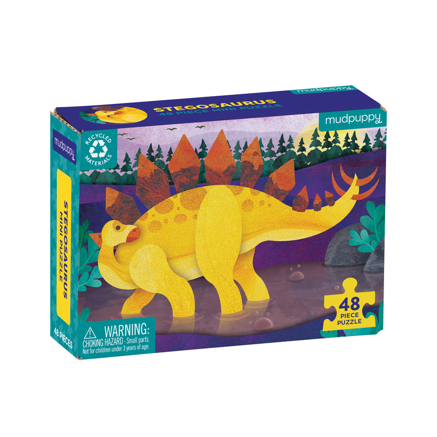 stegosaurus dinosaur mini puzzle - 48 piece